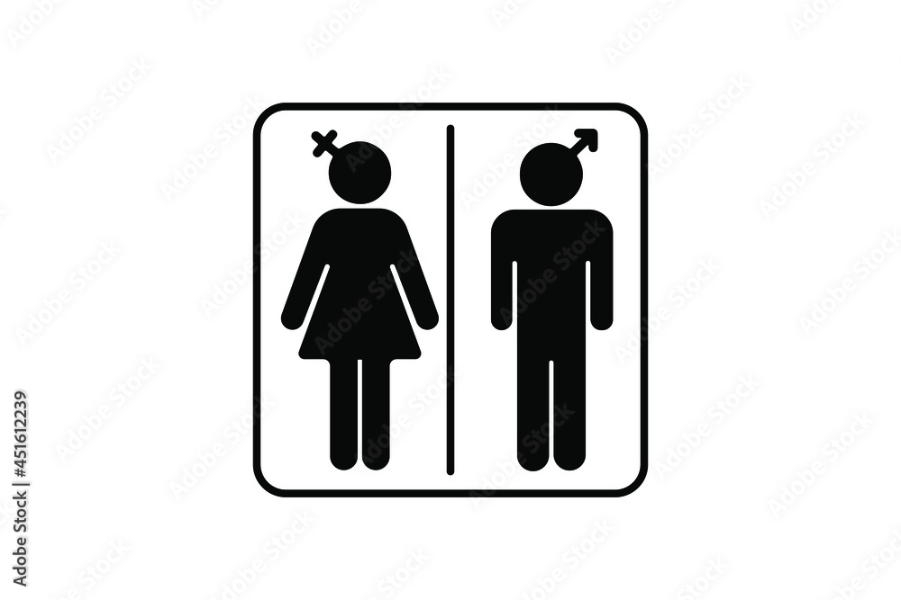 Icon Male And Girl Gender. Illustration Vector Graphic Icon Male And Girl Gender. Illustration Vector Graphic