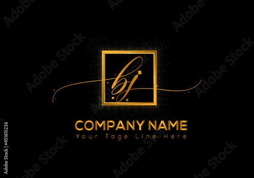 Abstract bj letter modern lettermaks logo design