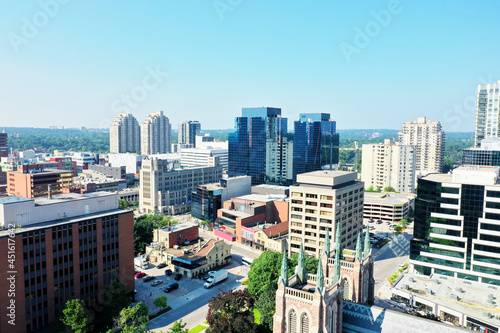 Aerial of the London, Ontario, Canada city center © Harold Stiver