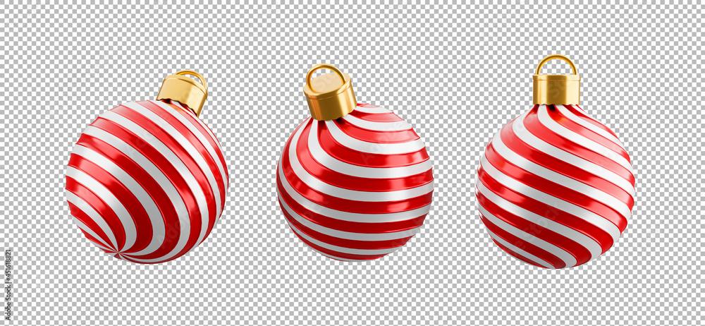 Obraz premium christmas ball on transparent background,clipping path