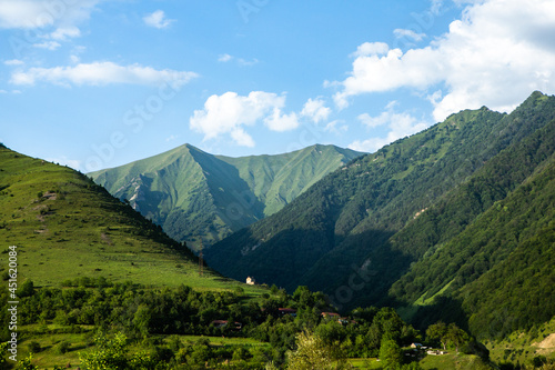 A beautiful landscape photography with Caucasus Mountains in Georgia.