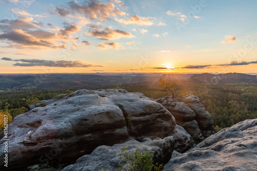 sunset over the mountains