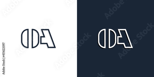 Abstract line art initial letters OA logo.