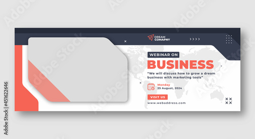 Business webinar social media facebook cover web banner