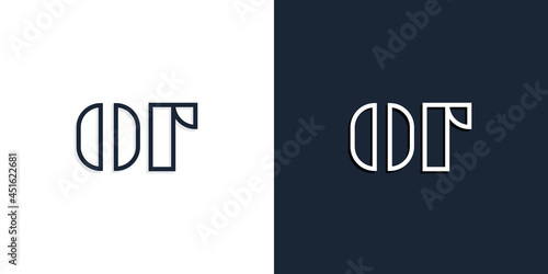 Abstract line art initial letters OT logo.