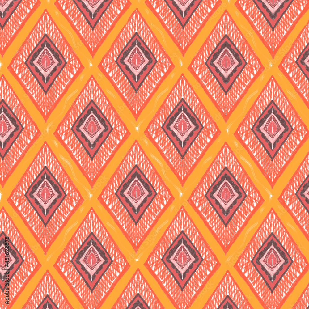 Fabric pattern, pencil pattern, square shape combine the same pattern