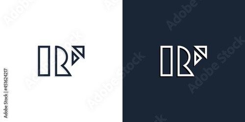 Abstract line art initial letters RF logo.