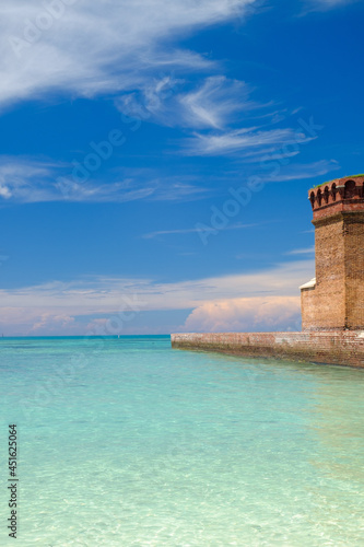 The crystal clear waters of the Gulf of Mexico surround Civil War Historic Fort Jefferson in the Dry Tortugas © Jorge Moro