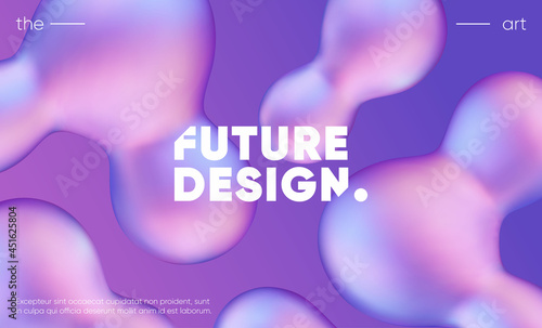 3D metaball render composition. Esp10 vector.