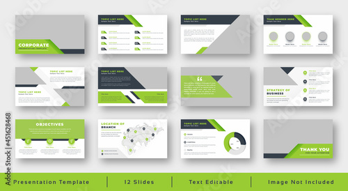 Pitch decks or minimalist presentations slide for business plans and investments