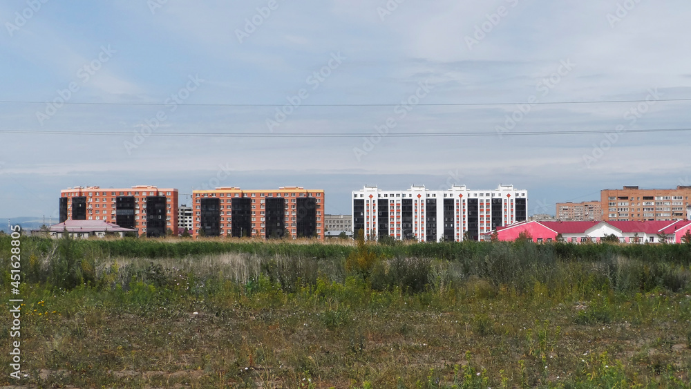 Contemporary architecture. Urban landscape. Block of flats. (Ust-Kamenogorsk, kz).