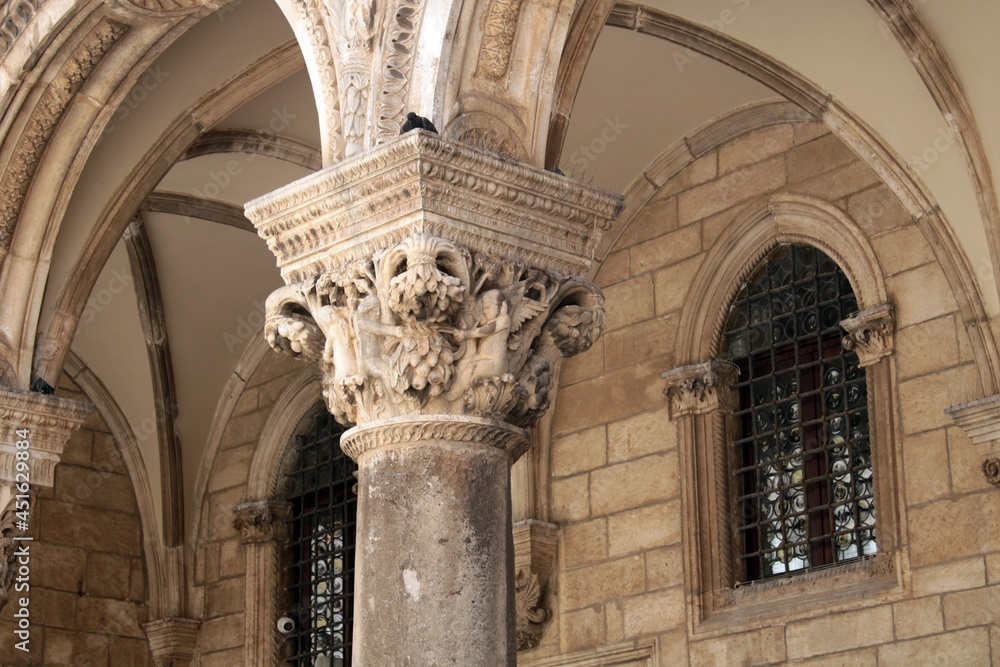 A detail of the porch of the Rector's Palace, Dubrovnik