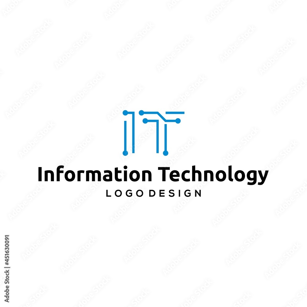 Sophisticated monogram logo on technology, data and IT letters.
EPS 10, Vector.