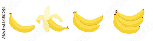 Bunch of bananas vector icon on white background photo