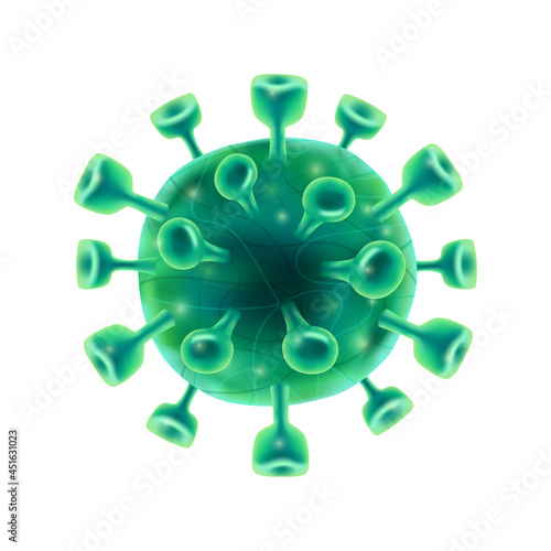 Green Virus Realistic Composition