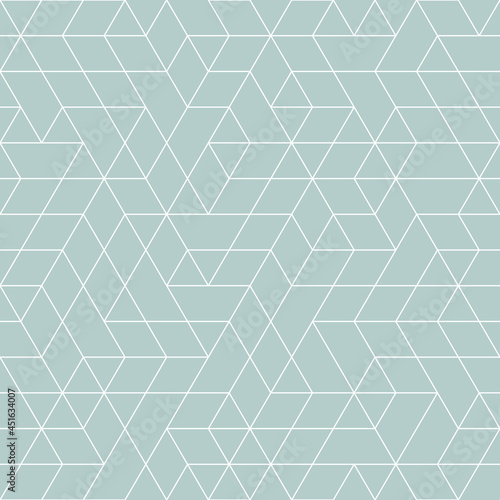 Seamless background for your designs. Modern vector ornament. Geometric abstract light blue and white pattern