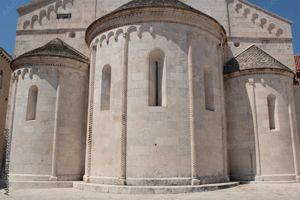 The back of the Cathedral of St Lawrence, Trogir