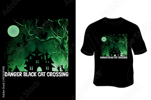 Happy Halloween cat t shirt design
