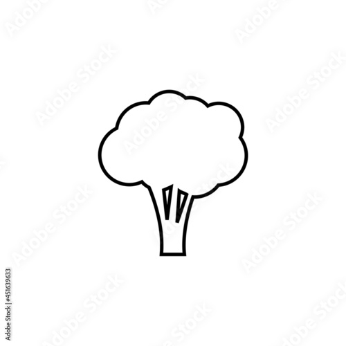 Broccoli icon isolated on white background