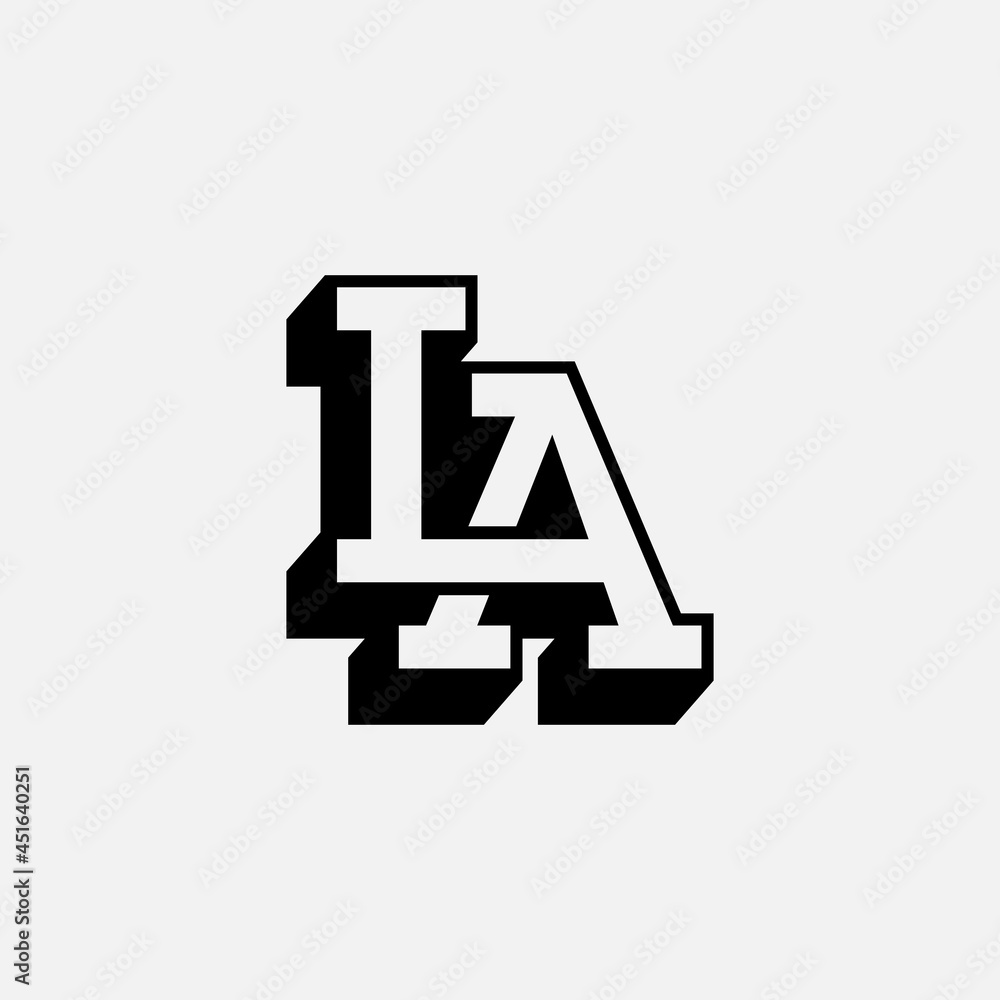 Letter Initial Monogram L A LA AL Logo Design Template. Suitable