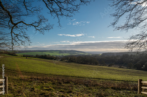 View of fields in the Medway Valley in the winter