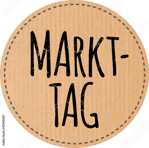 Button Markttag recyclingpapier zerkratzt