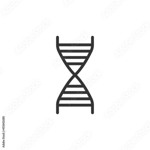 DNA icon isolated on white background. Anatomy symbol modern, simple, vector, icon for website design, mobile app, ui. Vector Illustration