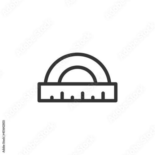 Protractor icon isolated on white background. Education symbol modern, simple, vector, icon for website design, mobile app, ui. Vector Illustration