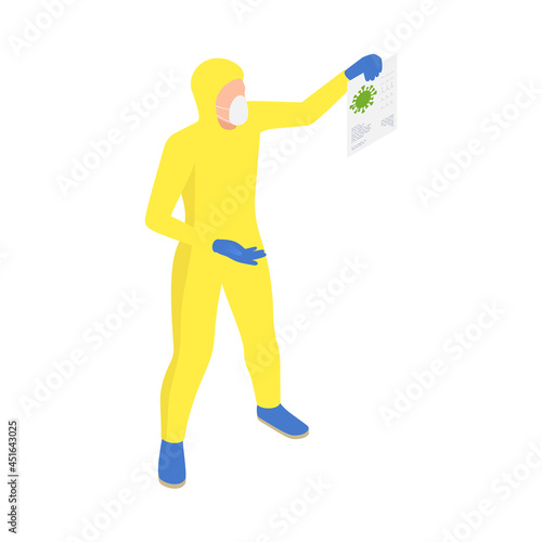 Virus Precaution Isometric Composition