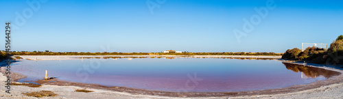 Salt pans in Portugal with incredible colors in the late afternoon.