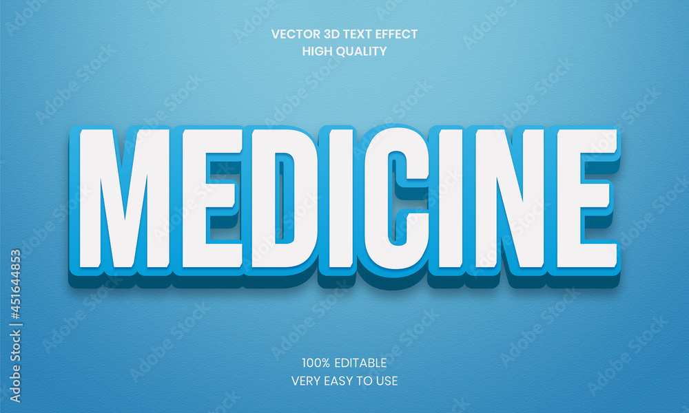 Medicine 3D Text Effect Style, Shiny, Bold 3D Text Style Font Premium Vector. Medicine 3D Text Effect Style, Shiny, Bold 3D Text Style Font Premium Vector.