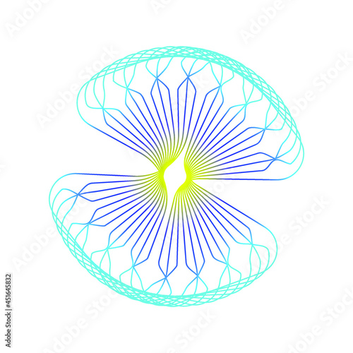 Spirograph patterns. abstract shapes for design. A circular ornament of spirograph can be used as watermarks. eps 10