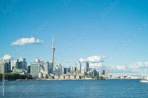 Toronto City Skyline from Trillium Park in Ontario Canada