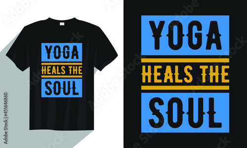 Yoga t-shirt design vector, Typography yoga t-shirt design, Vintage yoga t-shirt design, Retro yoga t-shirt design
