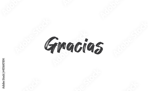 Gracias vector lettering. Thank you in Spanish. Phrase handwritten calligraphy.