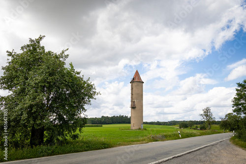 Historical tower near Eschach in the Swabian Alb photo