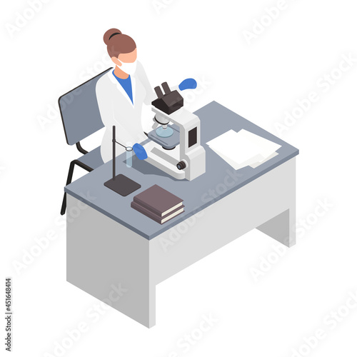 Female Doctor Scientist Composition
