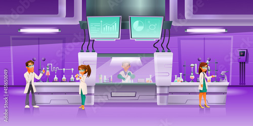 Scientists Cartoon Composition