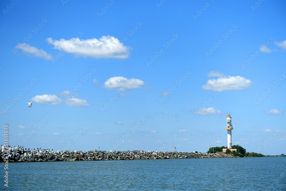 The new lighthouse of Sulina, Danube Delta, Romania, Europe