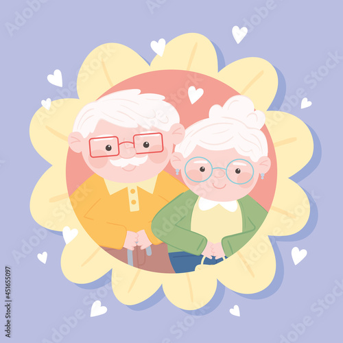 grandparents cute characters