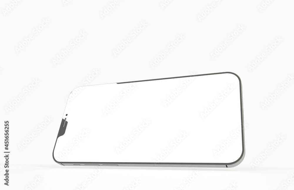 smartphone With Blank Screen in 3d. smartphone With Blank Screen in 3d.