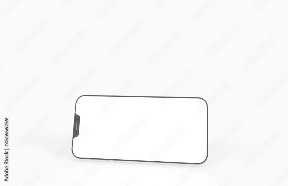 smartphone With Blank Screen in 3d. smartphone With Blank Screen in 3d.