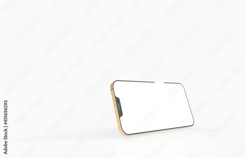 smartphone With Blank Screen in 3d. smartphone With Blank Screen in 3d.