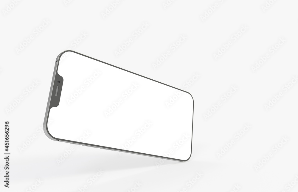 smartphone With Blank Screen in 3d. smartphone With Blank Screen in 3d.