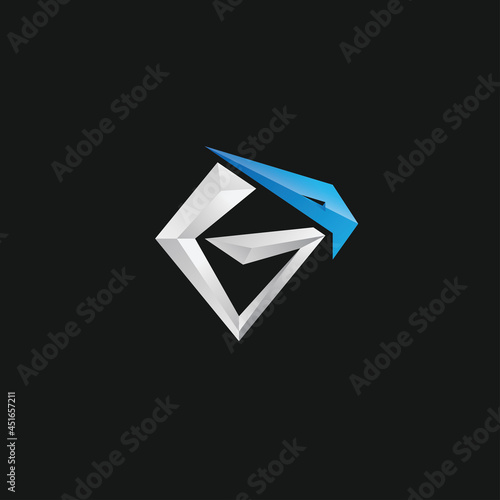 eagle logo letter G 3d