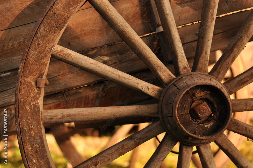 old wooden wheel