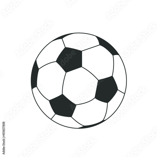 Football soccer ball simple illustration. vector graphic icon. Football match game