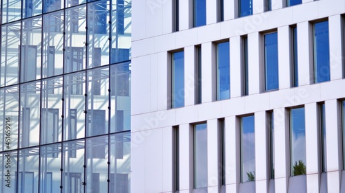 Wallpaper Mural Modern office building with white walls on blue sky Torontodigital.ca