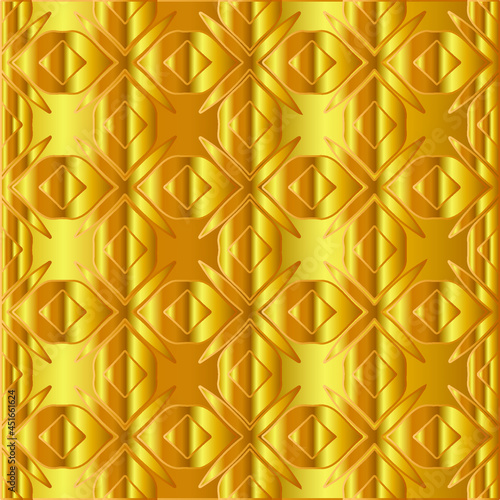 
Geometric vector pattern with yellow and white gradient. gold ornament for wallpapers and backgrounds.