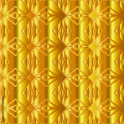 
Geometric vector pattern with yellow and white gradient. gold ornament for wallpapers and backgrounds.